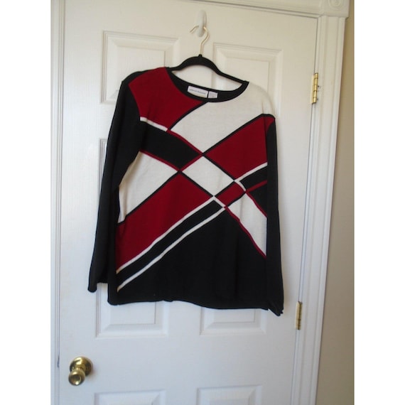 Alfrun Dunner color block sweater plus size 2X - image 1
