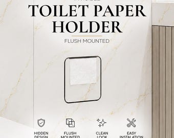 Versteckter Toilettenpapierhalter | Versenkter Toilettenpapierhalter | Unterputz-Toilettenpapierhalter | Eingebauter Toilettenpapierhalter