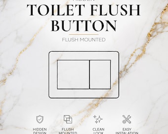 Pulsante di scarico WC nascosto H2 / Piastra di scarico incassata / Compatibile con Geberit, TECE, Viega, OLI, AlcaPlast, TOTO