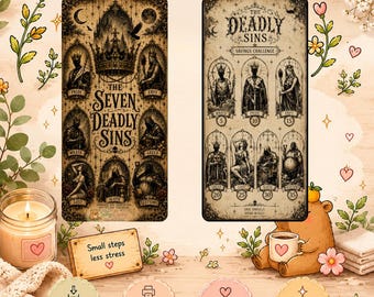 The Deadly Sins | Printable A6 | PDF download | Savings Challenge