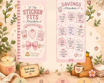 If The Sticker Fits| Printable A6 | PDF download | Savings Challenge