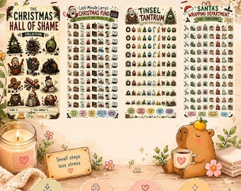 The Christmas Hall of Shame | Printable A6 | PDF download | Savings Challenge