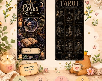 Tarot Savings Challenge | A6 Printable Budget Binder (Digital Download)