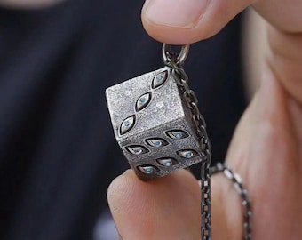 Gojo Prison Realm Necklace | Jujutsu Kaisen Gojo Satoru Pendant | Anime Jewelry Gift for Him | JJK