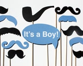 Items similar to It's a Boy Photo Booth Props - 12 Piece Photo Prop on Etsy