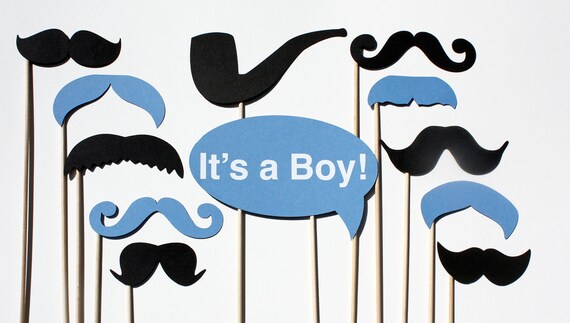 Items similar to It's a Boy Photo Booth Props - 12 Piece Photo Prop on Etsy