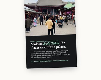 Asakusa & Old Tokyo Guide PDF, 72 Places: Senso-ji, Yanaka, Nihonbashi, Kanda, Skytree, Japan Travel Planner