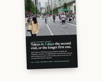 Tokyo 5 Day Itinerary PDF, a Second Visit Plan with Station Exits and What to Order, Japan Itinerary and Trip Planner