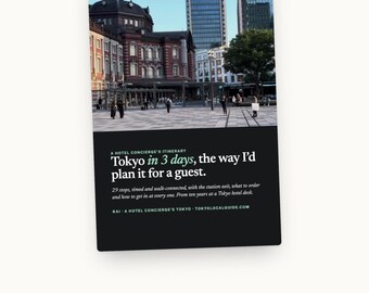 Tokyo 3 Day Itinerary PDF, 29 Timed Stops with Station Exits and What to Order, Japan Itinerary and Trip Planner