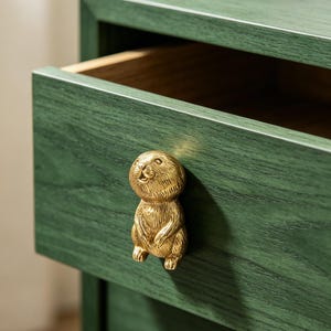 Solid Pure Copper Creative Cabinet Knobs | Handmade Artistic Door Handle Pulls | Unique Sculptural Drawer Pull Hardware image 3