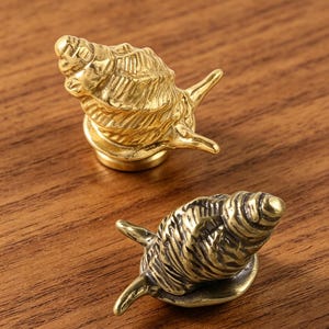 Solid Pure Copper Snail Cabinet Knob | Handmade Creative Snail Door Handle Pull | Nature Inspired Drawer Pull Hardware | Home Decor Gift