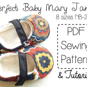 Perfect Baby Mary Janes PDF Sewing Pattern Tutorial Sizes NB-2T image 1