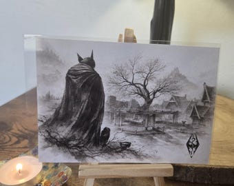 Skyrim Elderscrolls Oryginalny wydruk fotograficzny 6" X 4" - w zestawie folia ochronna