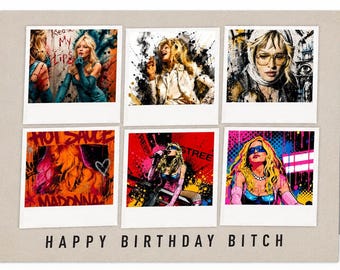 Madonna "Happy Birthday B*tch" 2026 Original Premium Birthday Card