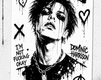 Yungblud Dominic Graffiti Inspired Custom Original 6" X 4" Matte Sticker