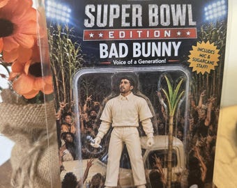 Bad Bunny Action Figure Style inspired Original 6" X 4" Photo Print - Protector sleeve included