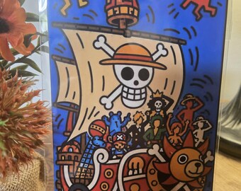 One Piece Keith Harring Style Pop Art 6" X 4" Photo Print - Cover sleeve included