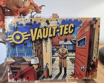 Fallout 4 Vault-Tec Pop Art Print (6"x4") - Protector sleeve included