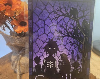 Witraże w stylu pop-art Gorillaz Graveyard (15x10 cm)