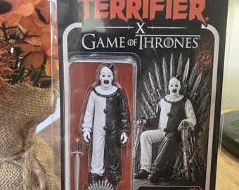 Terrifier Action Figure Print x Game of Thrones – Pop Art 6" X 4" Photo Print - Cover sleeve included