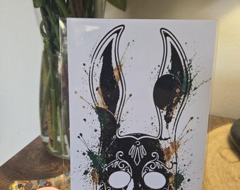 Maska Splicer Bioshock Inksplash Art Style 6" X 4" Photo Print - W zestawie folia ochronna