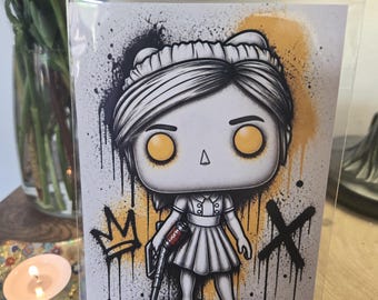 Bioshock Little Sister Street Art Style  6" X 4" Photo Print - Protector sleeve included