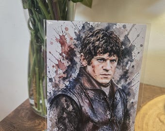 Gra o tron Ramsay Bolton Ink Splash Pop Art Print (6"x4")
