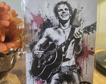 Yungblud Guitar Graffiti Style inspired Original 6" X 4" Photo Print - Protector sleeve included