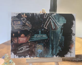 Stampa fotografica originale del concept di Rapture di Bioshock 2, formato 6" x 4" - Custodia protettiva inclusa