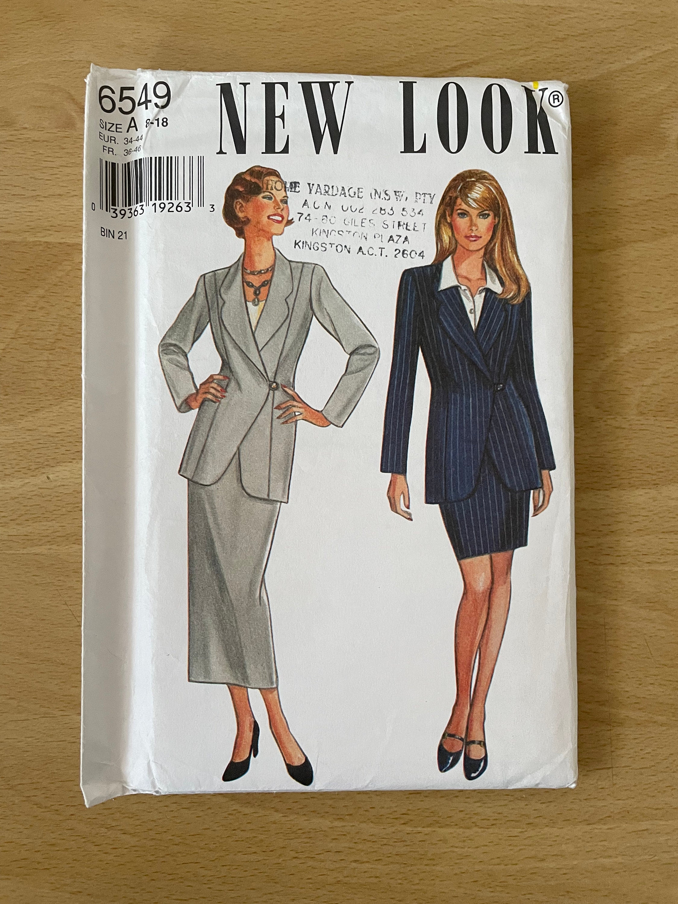New Look 6549 Vintage 90s Women's Business Suit, Blazer With New Look 6549 Vintage 90s Women's Business Suit, Blazer With