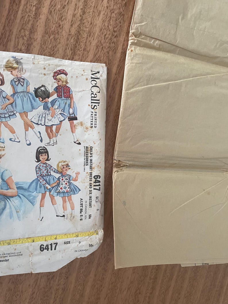 Mccall’s 6417 Vintage 60s Child's Dress With Back Buttons, Jacket ...