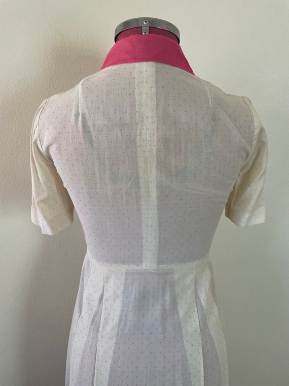 Sweet Japanese vintage 70s button up dress with g… - image 6