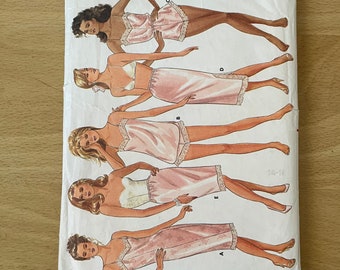 Butterick 5740 vintage jaren &#39;80 lingerie, slip, hemdje, slipje, ondergoed, knuffels en half slip naaipatroon