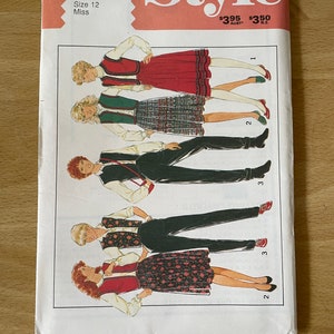 Style 3491 Vintage boho waistcoat, vest, trousers and skirt sewing pattern