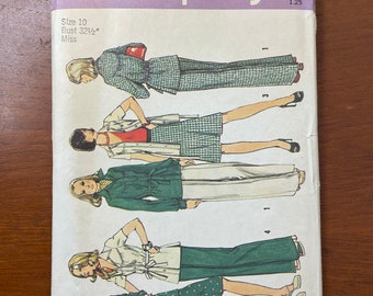 Simplicity 6191 Vintage 70s Jacket, Skirt and Trousers Sewing Pattern
