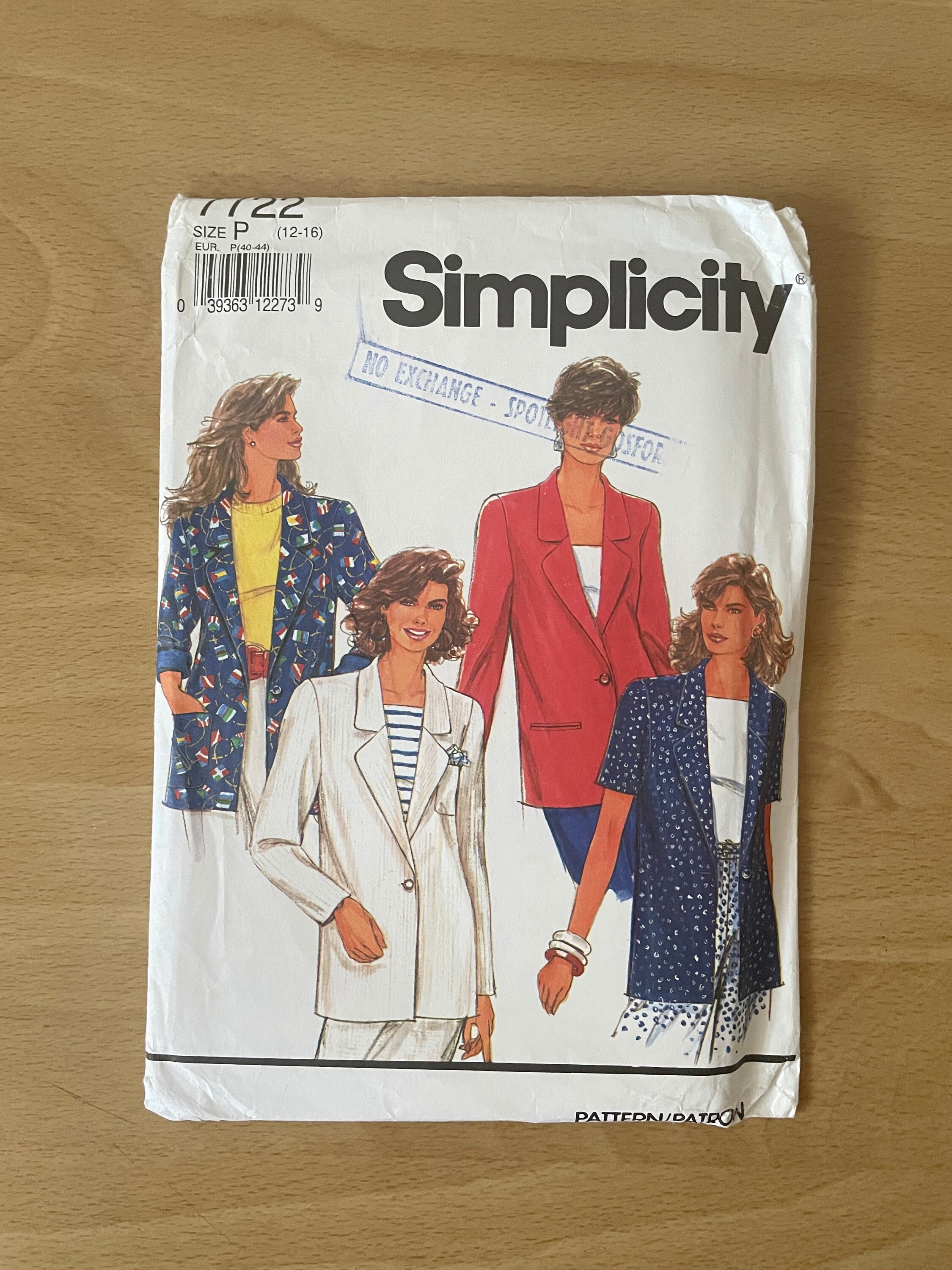 vintage an・an no.38 Simplicity 7722 Complete Uncut Factory Folds Vintage 90s