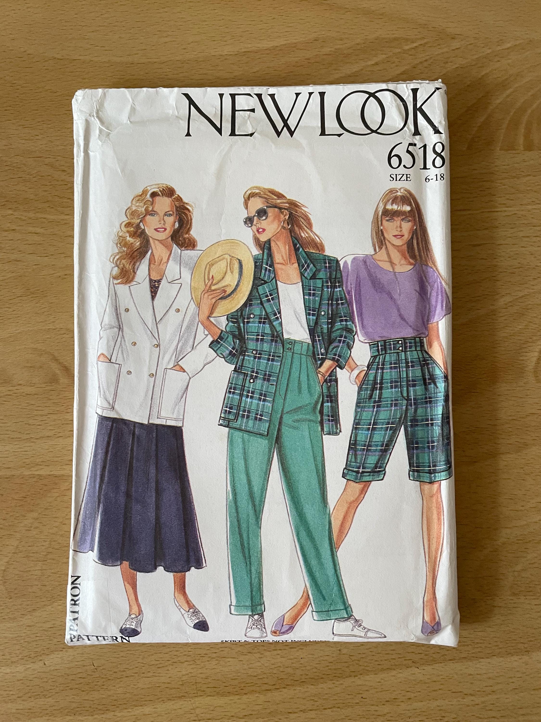 New Look 6518 Vintage Double-breasted Jacket With Notched Collar