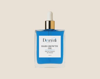 Dermi Blueberry Hair Oil-Anti Hair Loss & Hair Growth Serum with Biotin, Argan and Coconut Oil, Scalp Treatment for Stronger, Healthier Hair