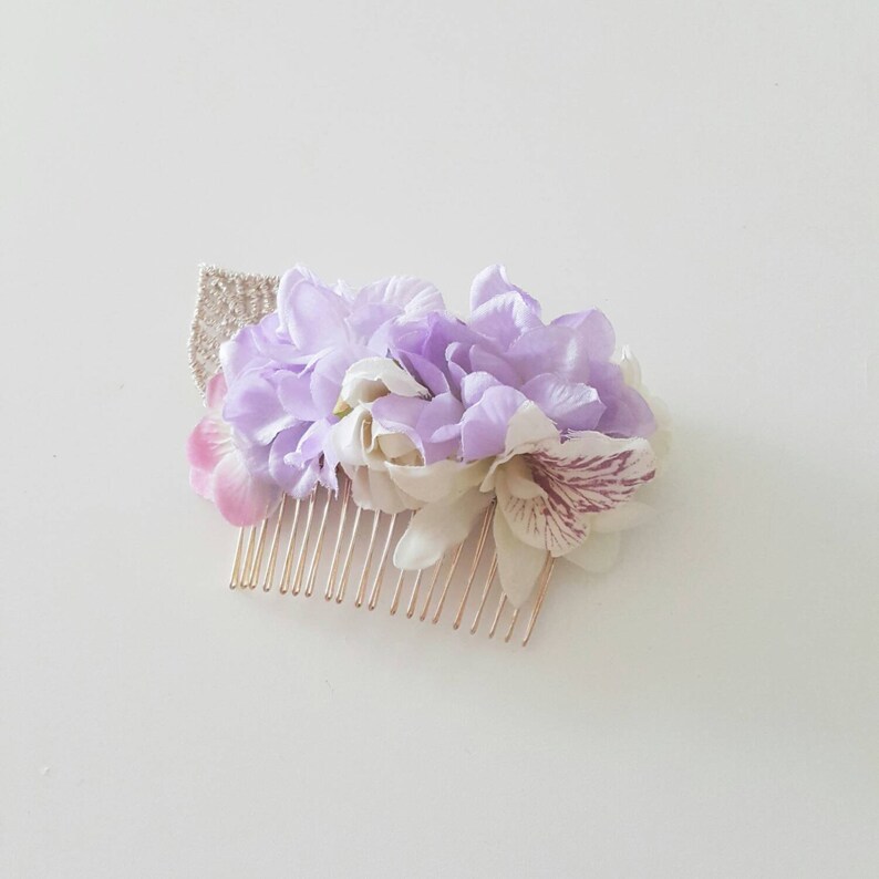 Bridal Hair Comb Floral Hair Comb Silk flower Accessories Etsy