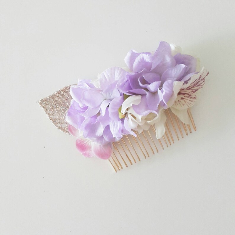 Bridal Hair Comb Floral Hair Comb Silk flower Accessories Etsy