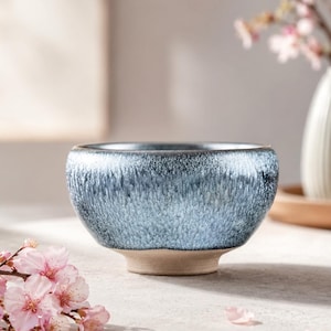 Unikalna ceramiczna filiżanka do herbaty z żelaznym szkliwem | Japońska filiżanka do herbaty Matcha i Gongfu | 50 ml / 100 ml