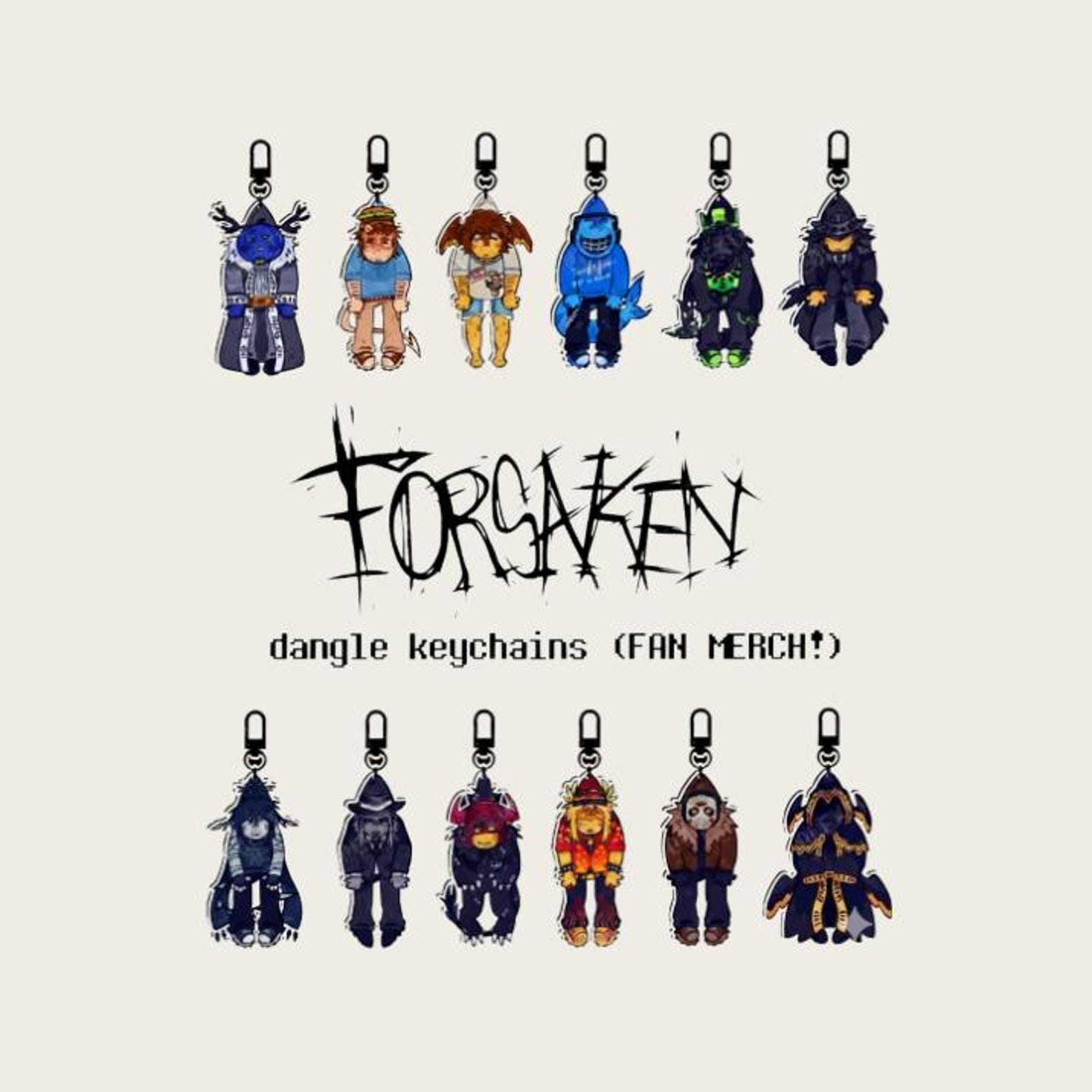 Dangle Chain Keychain Forsaken Dangle Keychains, Forsaken Character Keychain for Bags, Keys ...