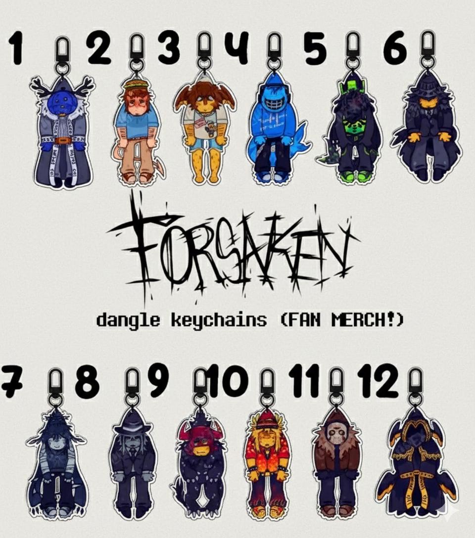 Dangle Chain Keychain Forsaken Dangle Keychains, Forsaken Character Keychain for Bags, Keys ...