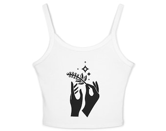 Camiseta sin mangas de tirantes finos para mujer