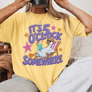 Funny Goose Shirt, It’s 5 O’Clock Somewhere Tee, Beach Vacation Shirt, Summer Goose Sweatshirt Hoodie, Margarita Gift