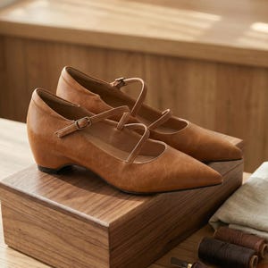 Womens Brown Dress Shoes With Heel - Etsy
