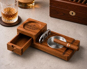 Vintage Oak Veneer Rollodor Self-Standing Ashtray - Etsy 日本