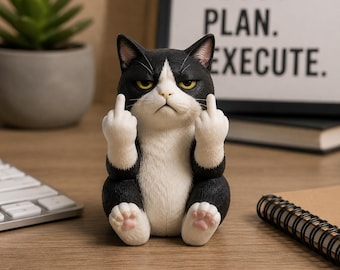 Animals with Attitude Desk Decor | 3D Printed Funny Animal Figurine | Adult Humor Office Gift | Rude Desk Ornament | Unique Desk Accessory