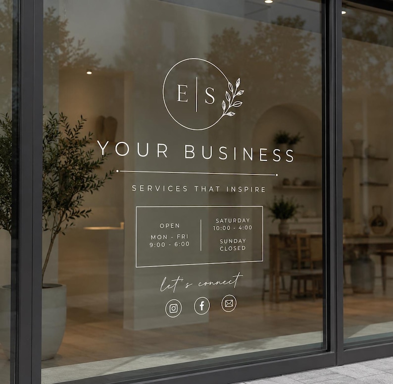 Personalized Storefront Lettering, Custom Vinyl Window Sign ...