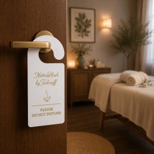 Hoteldeurhanger 'NIET STOREN', gepersonaliseerde hotelkamerhanger voor de deur | Gereserveerde kamerbordje, gepersonaliseerde kamerhanger, hotel, Airbnb deurlabels